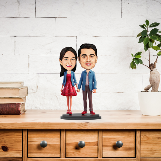 Avatar Studio Personalized Gift for Wife, Husband, Girlfriend, Boyfriend, Friends Character Caricature Photo Frame Unique Design Customized Gift for Friends & Family (Couple 5)