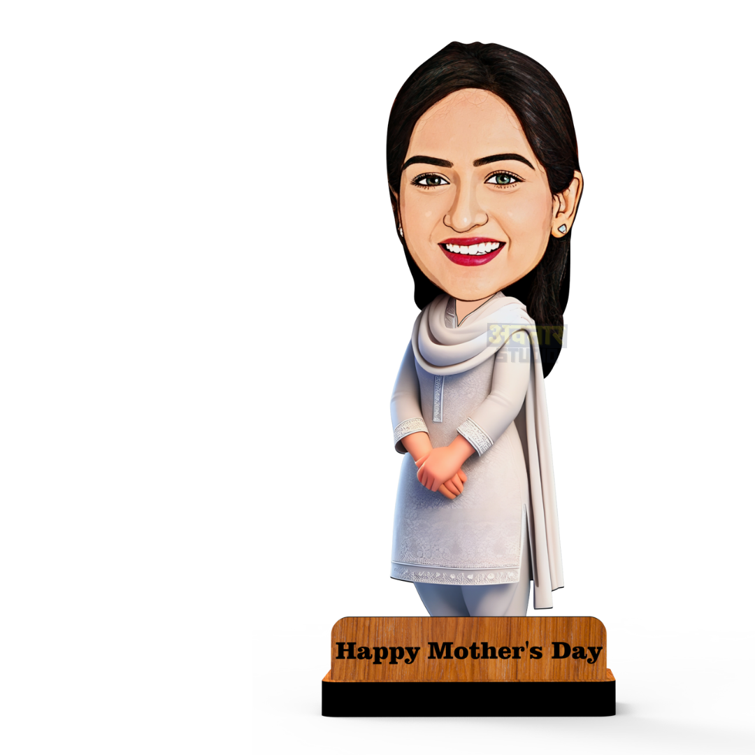 Avatar Studio Personalized Gift for Friends, Brother, BFF, Boyfriend, Father Character Caricature Photo Frame Unique Design Customized Gift for Friends & Family (Lady in Salwar Suit)
