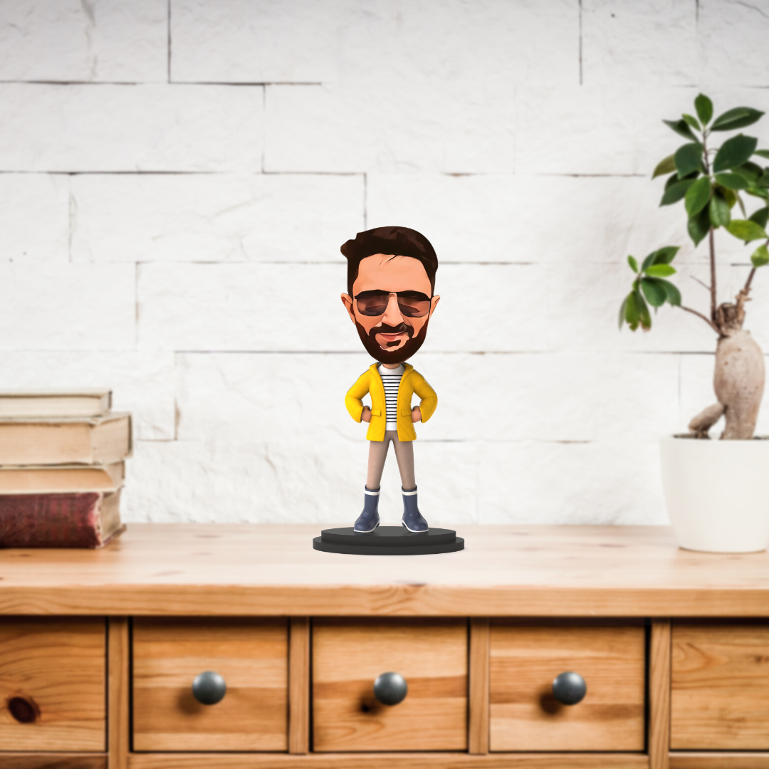 Avatar Studio Personalized Gift for Friends, Sister, Brother, BFF, Girlfriend, Boyfriend Character Caricature Photo Frame Unique Design Customized Gift for Friends & Family (Pose 1 Male)