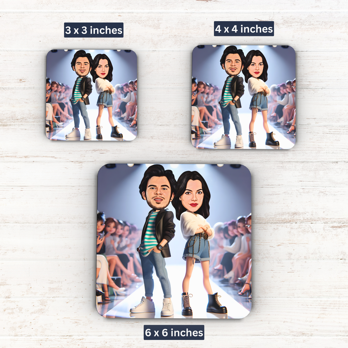 Avatar Studio Personalized Caricature Photo Fridge Magnet Unique Gift for Friends Brothers Sisters Customized Refrigerator Magnet for Gifting to Loved Ones (Fashion Forward)
