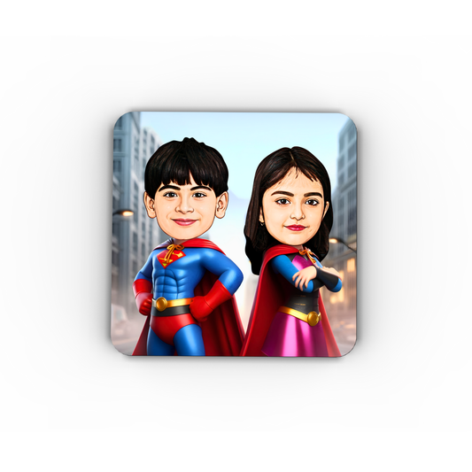 Avatar Studio Personalized Caricature Photo Fridge Magnet Unique Gift for Friends Brothers Sisters Customized Refrigerator Magnet for Gifting to Loved Ones (SuperHeroes)