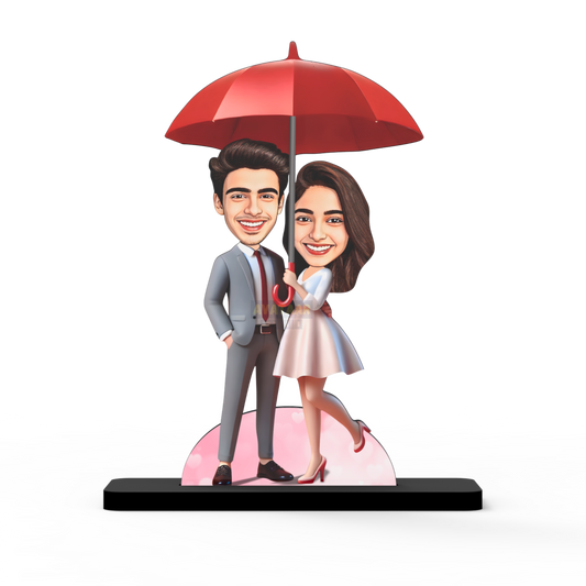 Avatar Stand Personalized Gift for Husband, Wife, Boyfriend, Girlfriend Character Caricature Photo Frame Unique Design Customized Gift for Friends & Family Return Gift (Couple 15)