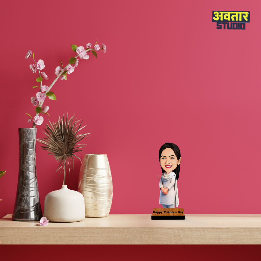 Avatar Studio Personalized Gift for Friends, Brother, BFF, Boyfriend, Father Character Caricature Photo Frame Unique Design Customized Gift for Friends & Family (Lady in Salwar Suit)