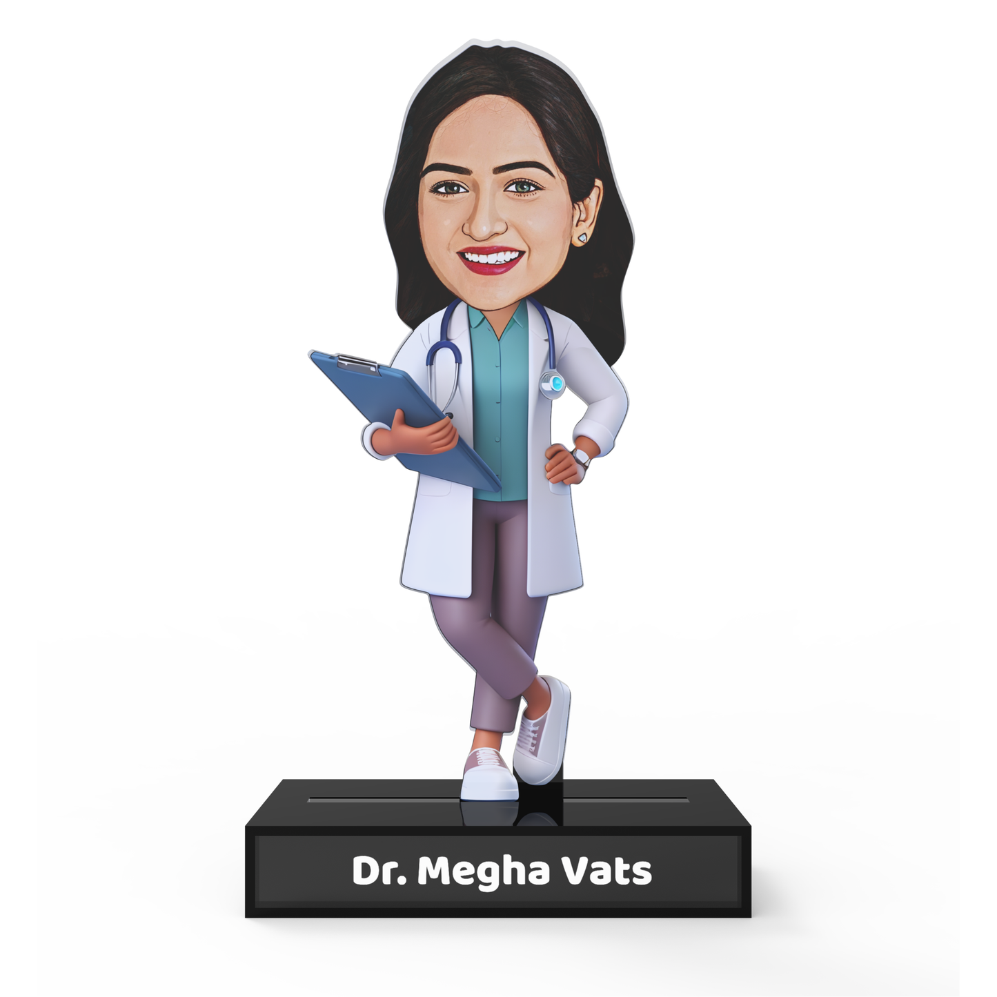 Doctor Avataar Acrylic Stande – Personalized Medical Professional Desk Name Stand