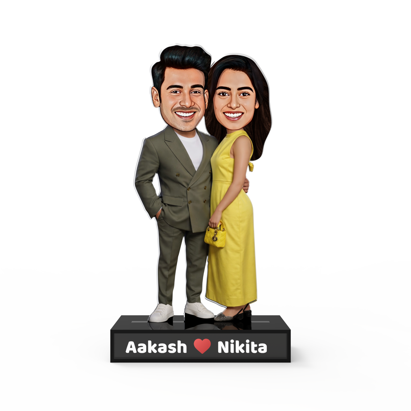 Couple Avataar Stand – Personalized Acrylic Gift with Name for Him & Her