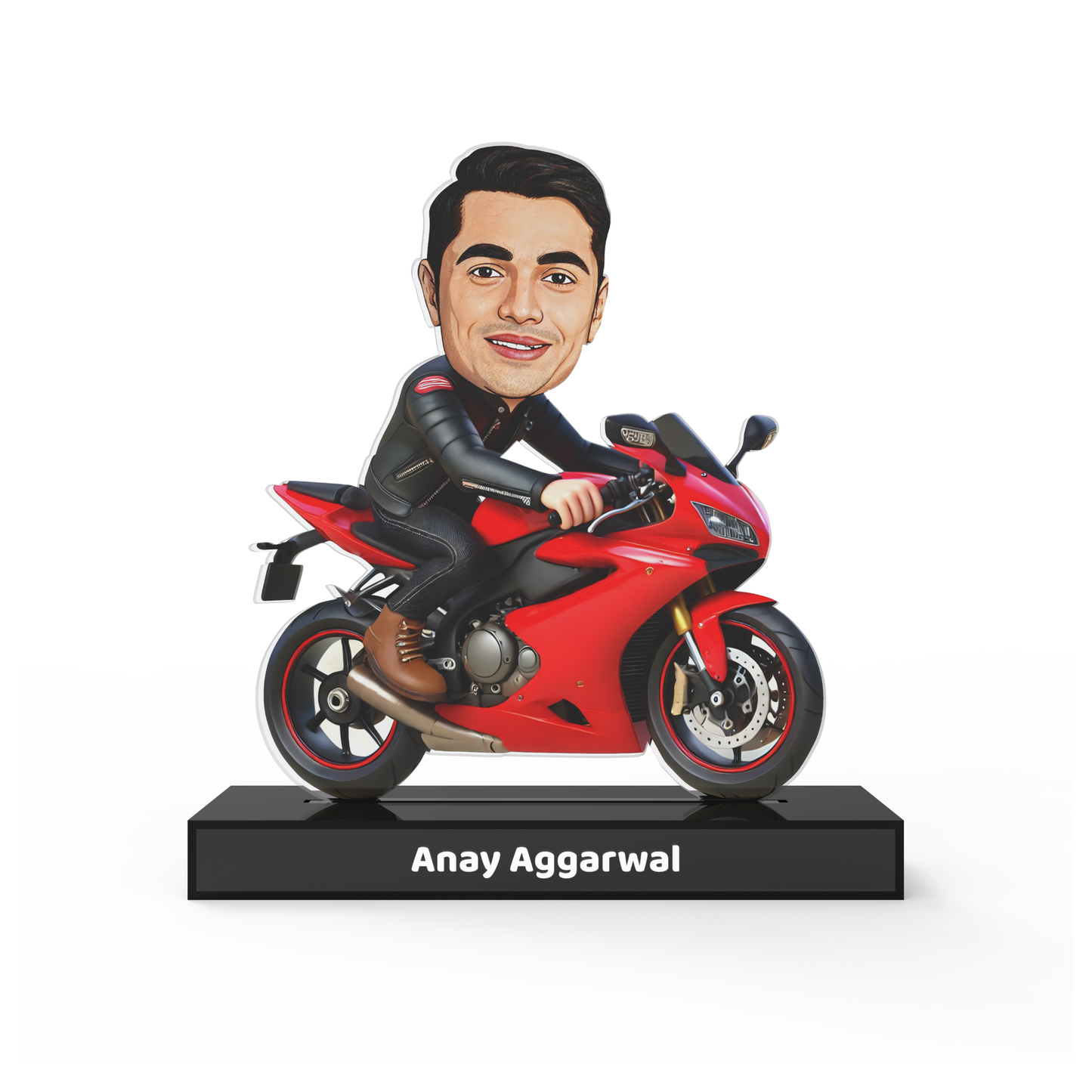 Ride The Vibe — Personalized Biker Motorcycle Rider Avataar Stand