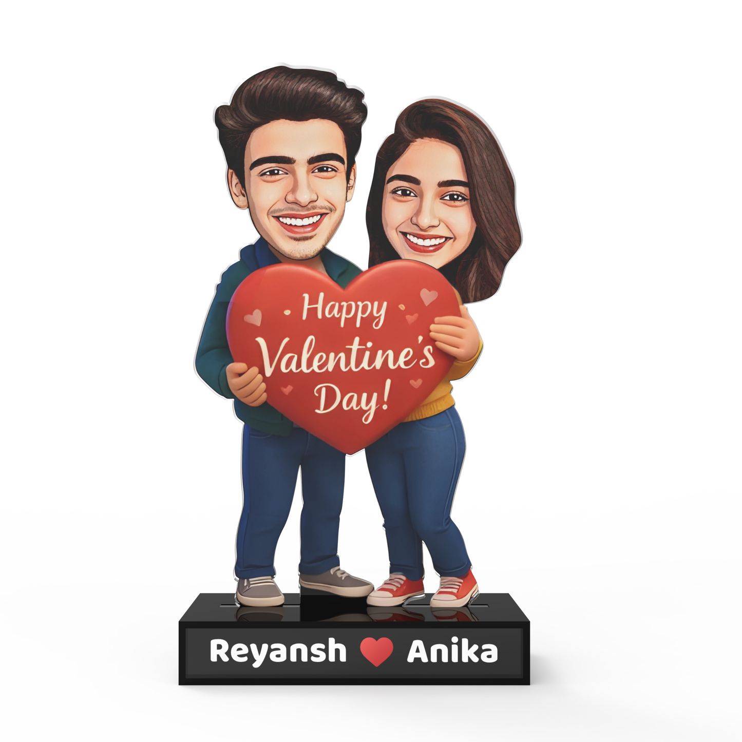 Custom Couple Avataar Stand – Romantic Valentine Acrylic Gift