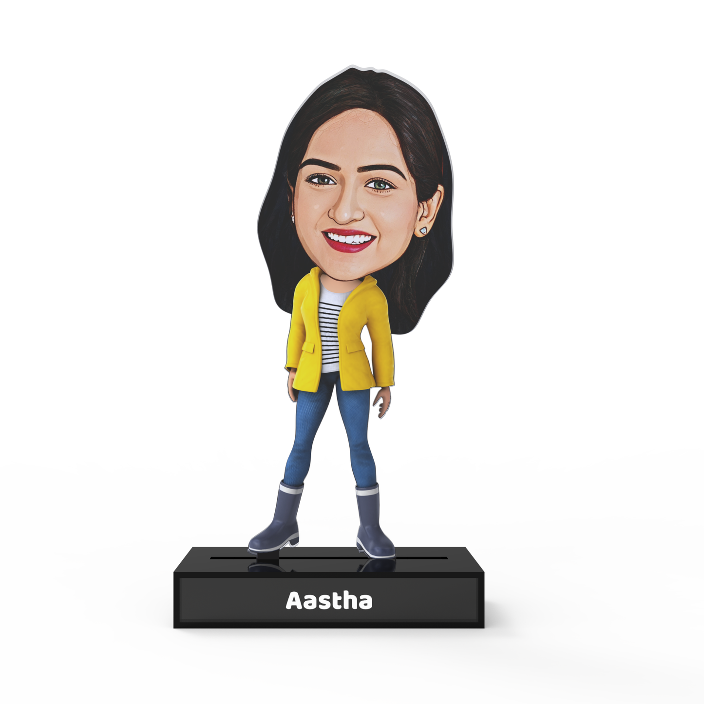 Personalized Girl  Avataar Stand – Custom Acrylic Avataar with Name