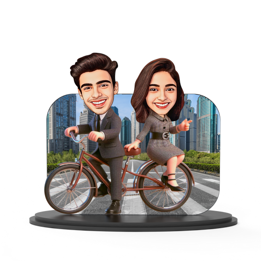 Avatar Studio Personalized Gift for Brother, Sister, Friends Character Caricature Photo Frame Unique Design Customized Gift for Bhai Dooj & Rakshabandhan (BRO SIS - 5)