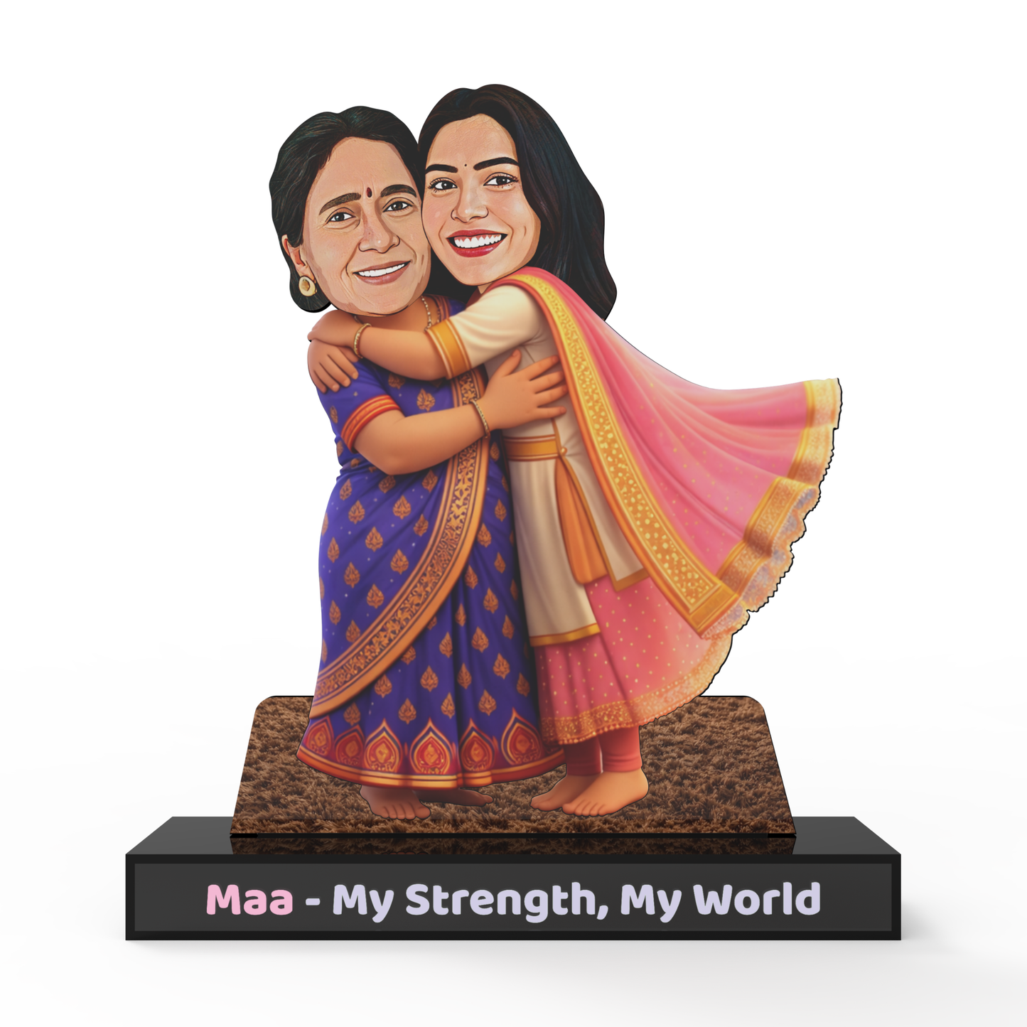 Maa – My Strength My World Avataar Stand – Personalized Mother Daughter Gift