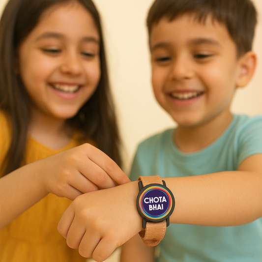 Creative Rakhi Band with Detachable Fridge Magnet – Fun Raksha Bandhan Gift for Brother (Set C)