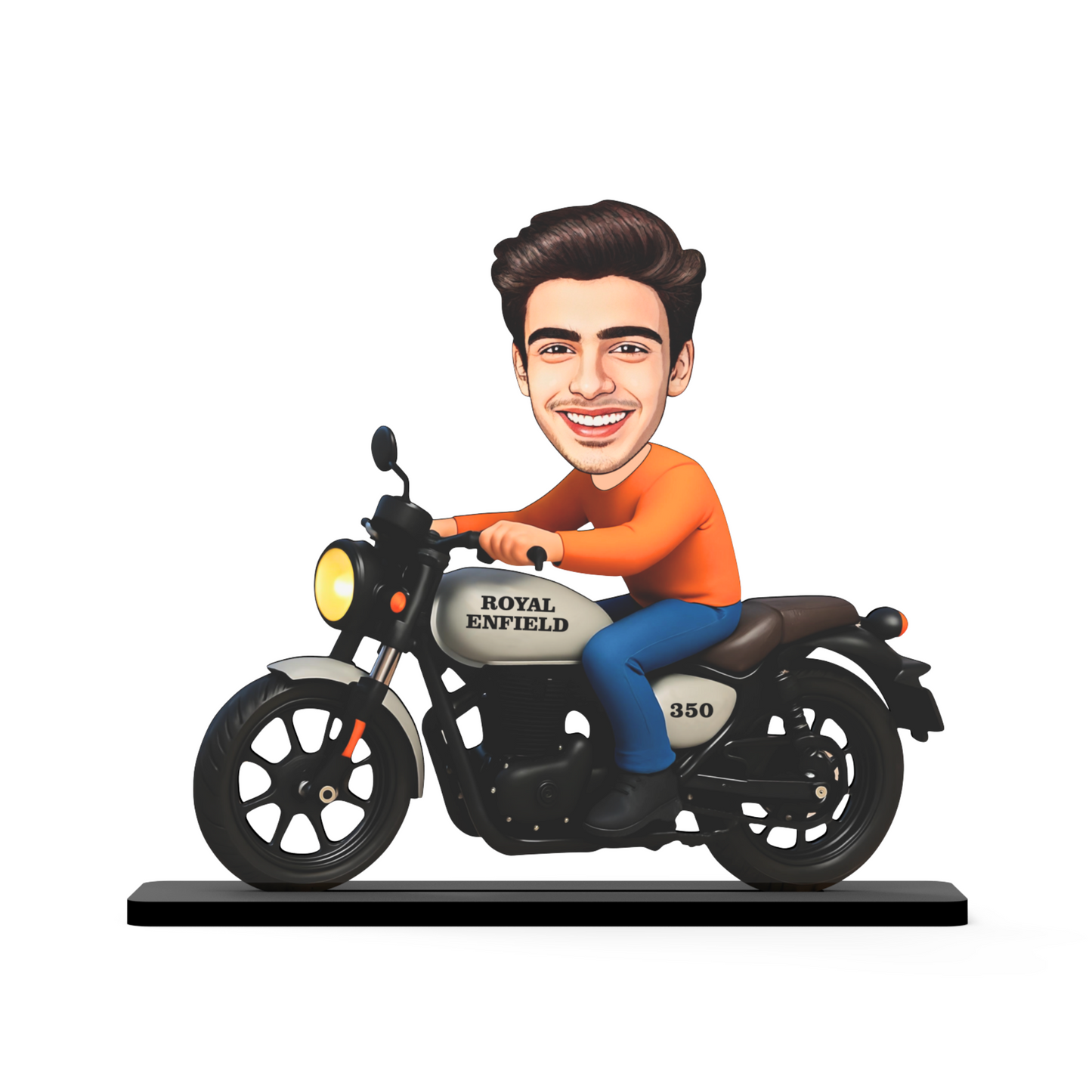 Avataar Studio Personalized Gift for Friends, Sister, Brother, BFF, Girlfriend, Boyfriend Character Caricature Photo Frame Unique Design Customized Gift for Friends & Family (Motorcycle Rider - 3)