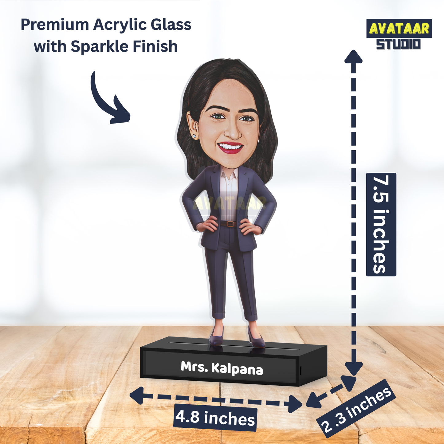 Boss Lady Energy – Personalized Avataar Stand for Women
