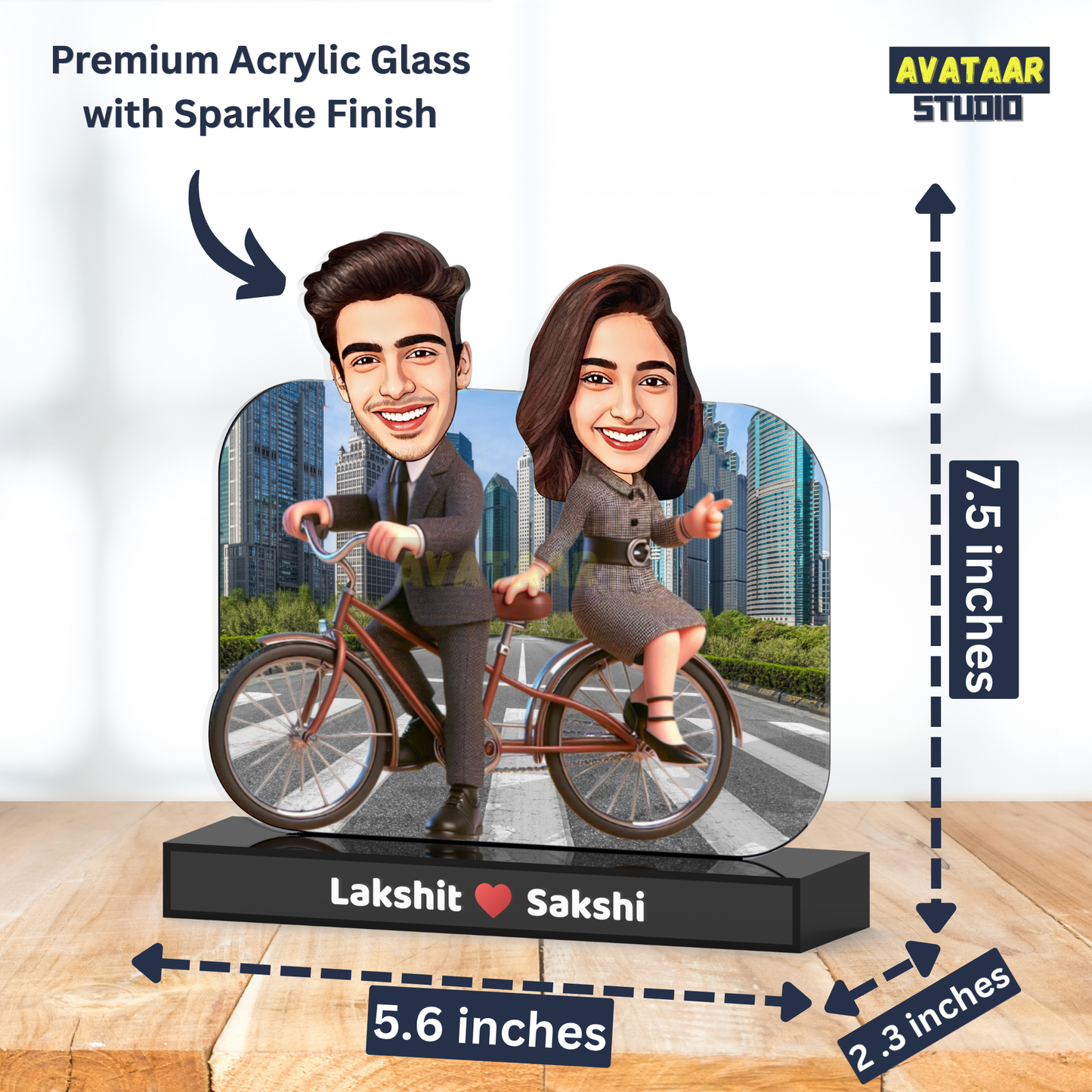 Personalized Bro Sis Avataar Stand – Custom Acrylic Gift for Siblings