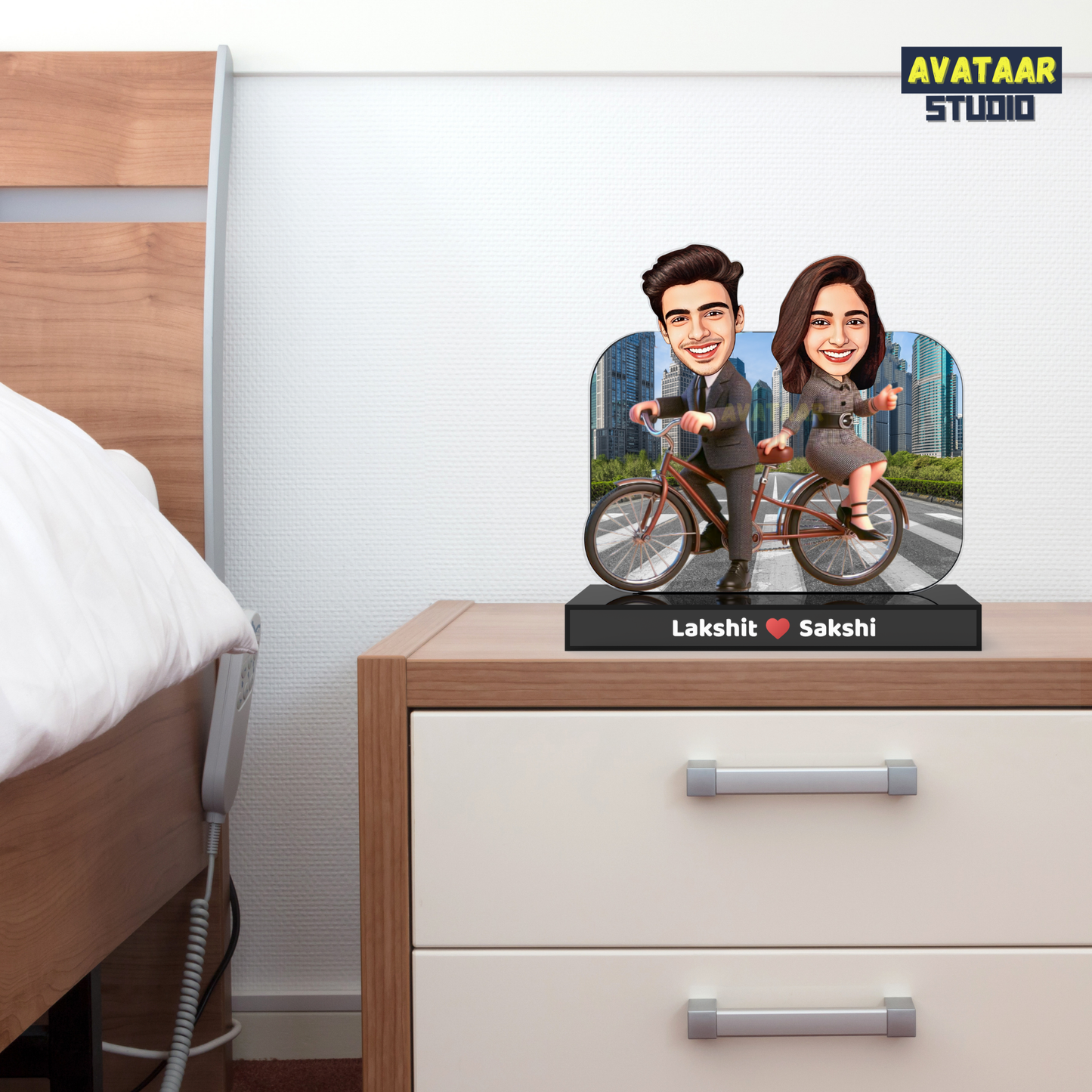 Personalized Bro Sis Avataar Stand – Custom Acrylic Gift for Siblings