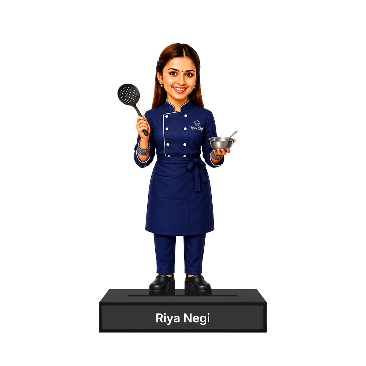 Personalized Home Chef Avataar Stand with Name, Custom Photo Caricature Standee, Cooking-Themed Desk Decor, Personalized Gift for Home Chefs, Food Lovers & Cooking Enthusiasts (CHEF, 7 INCHES)