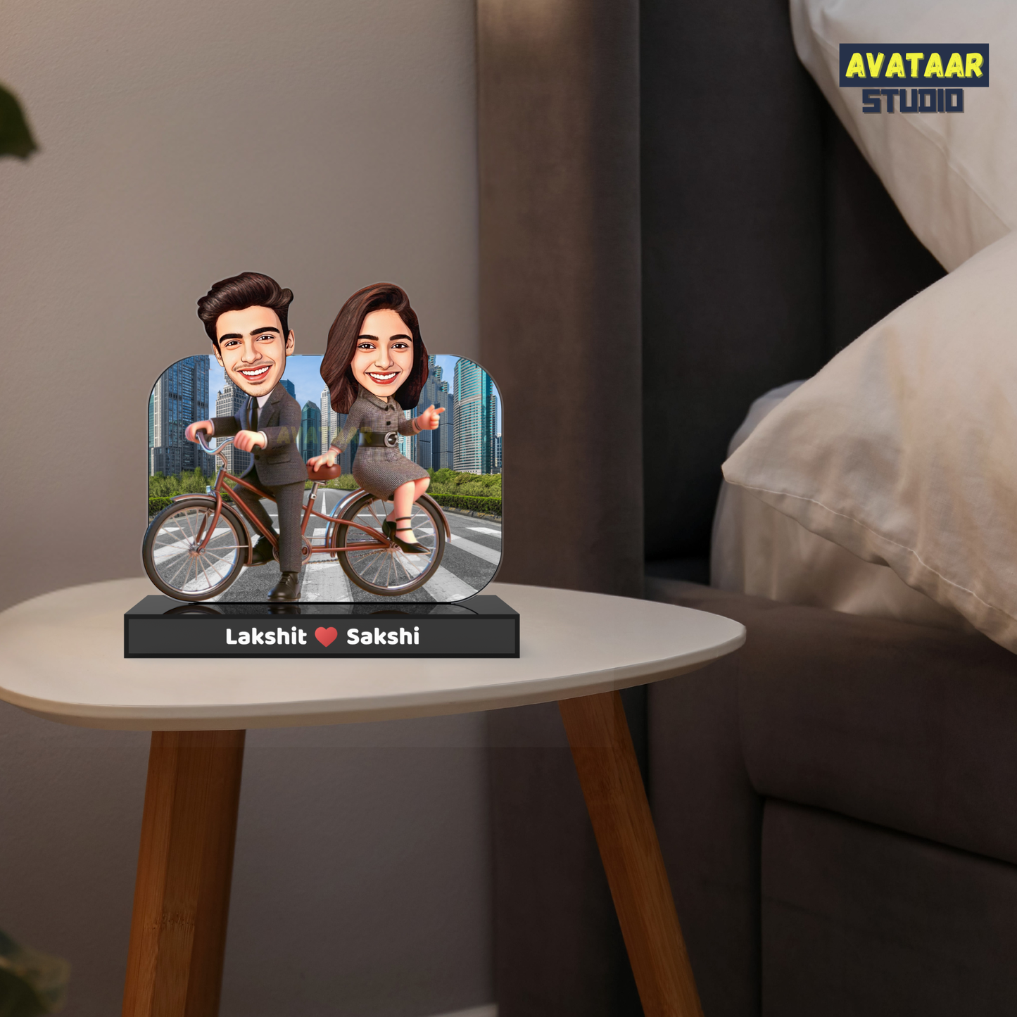 Personalized Bro Sis Avataar Stand – Custom Acrylic Gift for Siblings