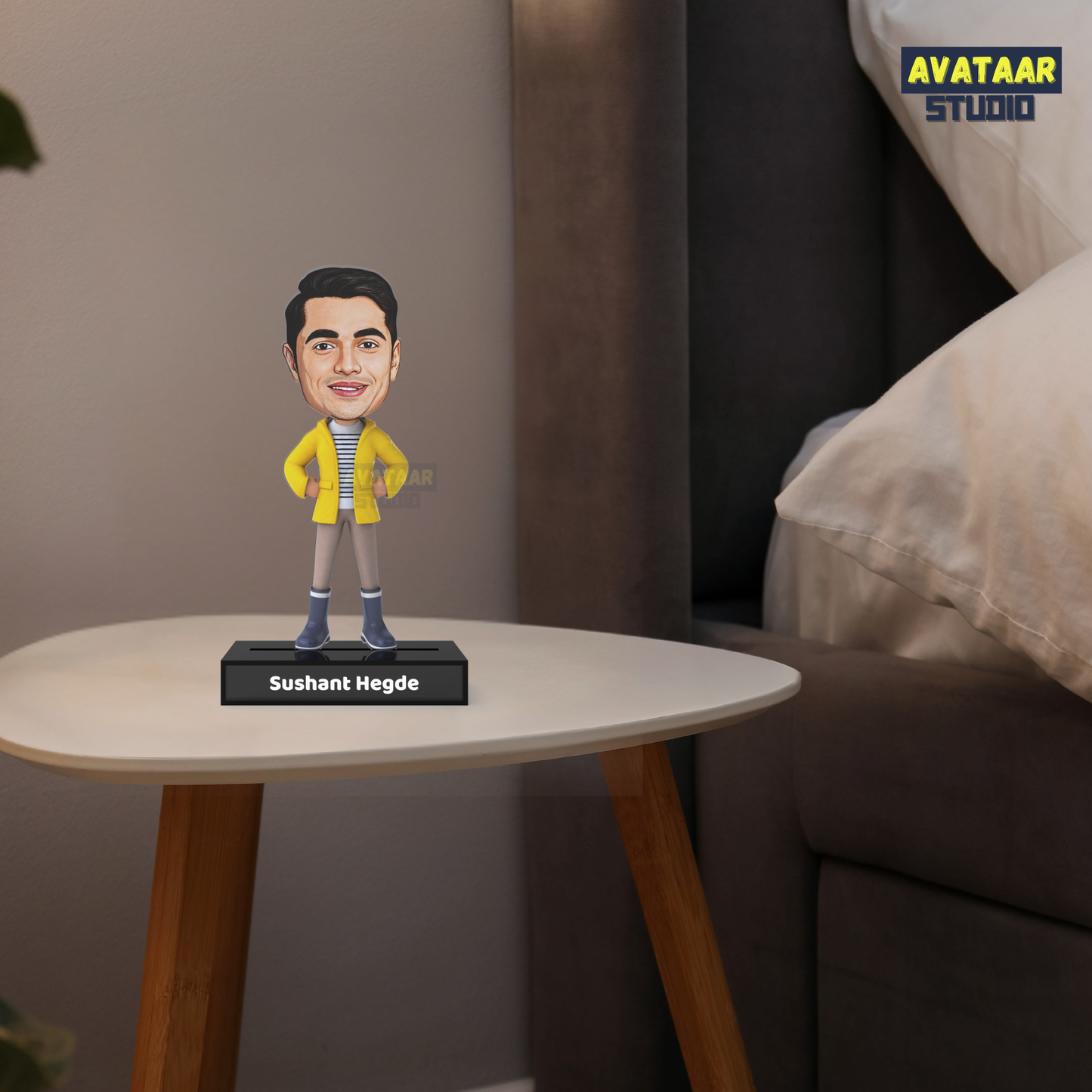 Personalized  Boy Avataar Stand – Custom Acrylic Avataar with Name