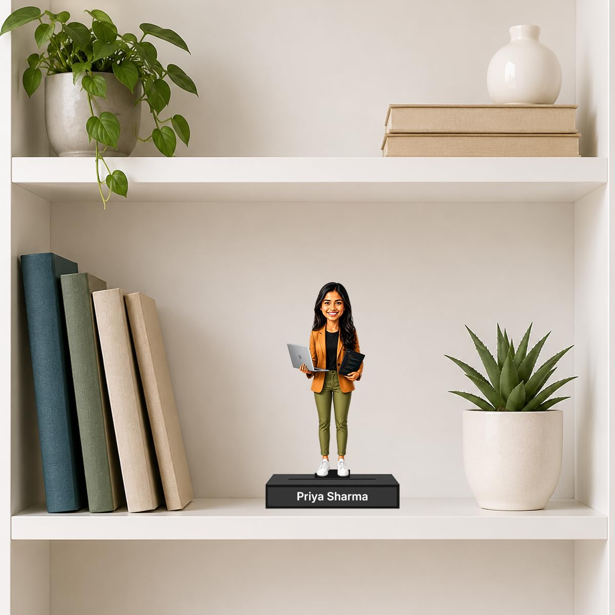 Personalized Code Queen Avataar Stand with Name, Custom Photo Caricature Standee, Software Developer Desk Decor, Personalized Gift for Programmers, Engineers, Coders & IT Professionals (SOFTWARE ENGINEER, 7 INCHES)