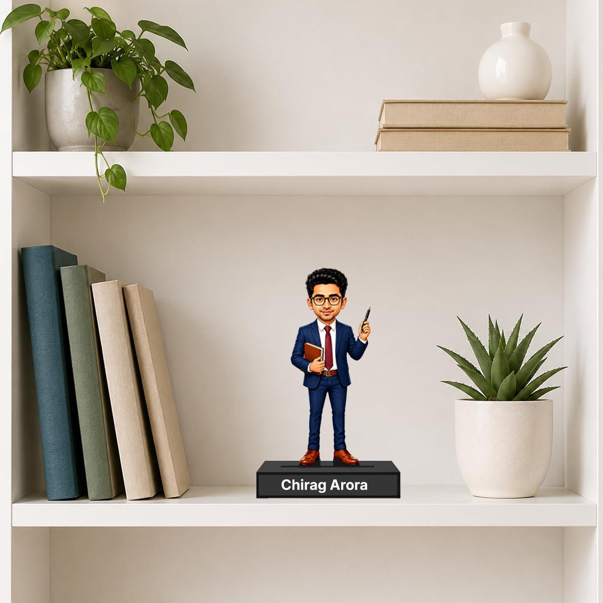 Personalized Entrepreneur Avataar Stand with Name, Custom Photo Caricature Standee, Business Professional Desk Decor, Personalized Gift for Entrepreneurs, Startup Founders & Business Aspirants (ENTREPRENEUR, 7 INCHES)