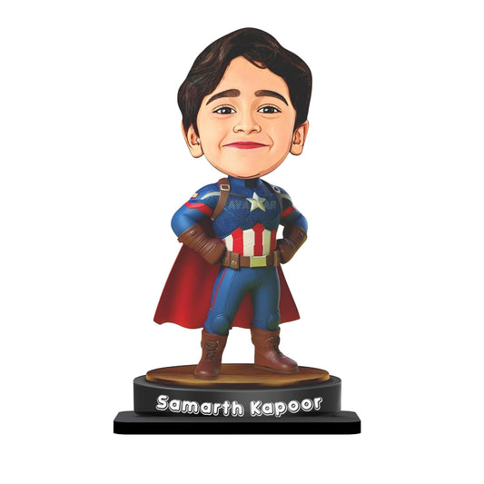 Avataar Studio Personalized Gift for Friends, Sister, Brother, BFF, Girlfriend, Boyfriend Character Caricature Photo Frame Unique Design Customized Gift for Friends & Family (CAPTAIN AMERICA)