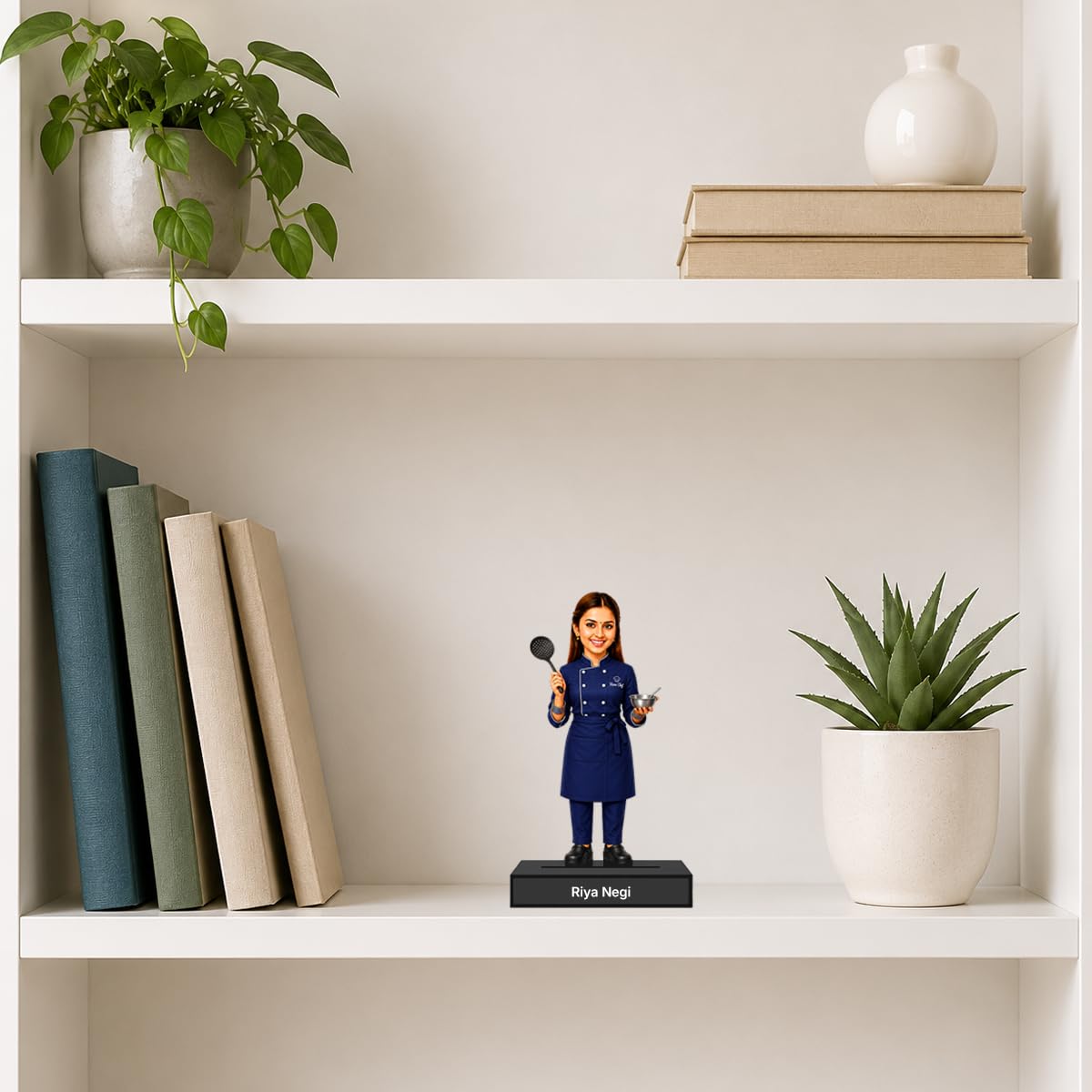 Personalized Home Chef Avataar Stand with Name, Custom Photo Caricature Standee, Cooking-Themed Desk Decor, Personalized Gift for Home Chefs, Food Lovers & Cooking Enthusiasts (CHEF, 7 INCHES)