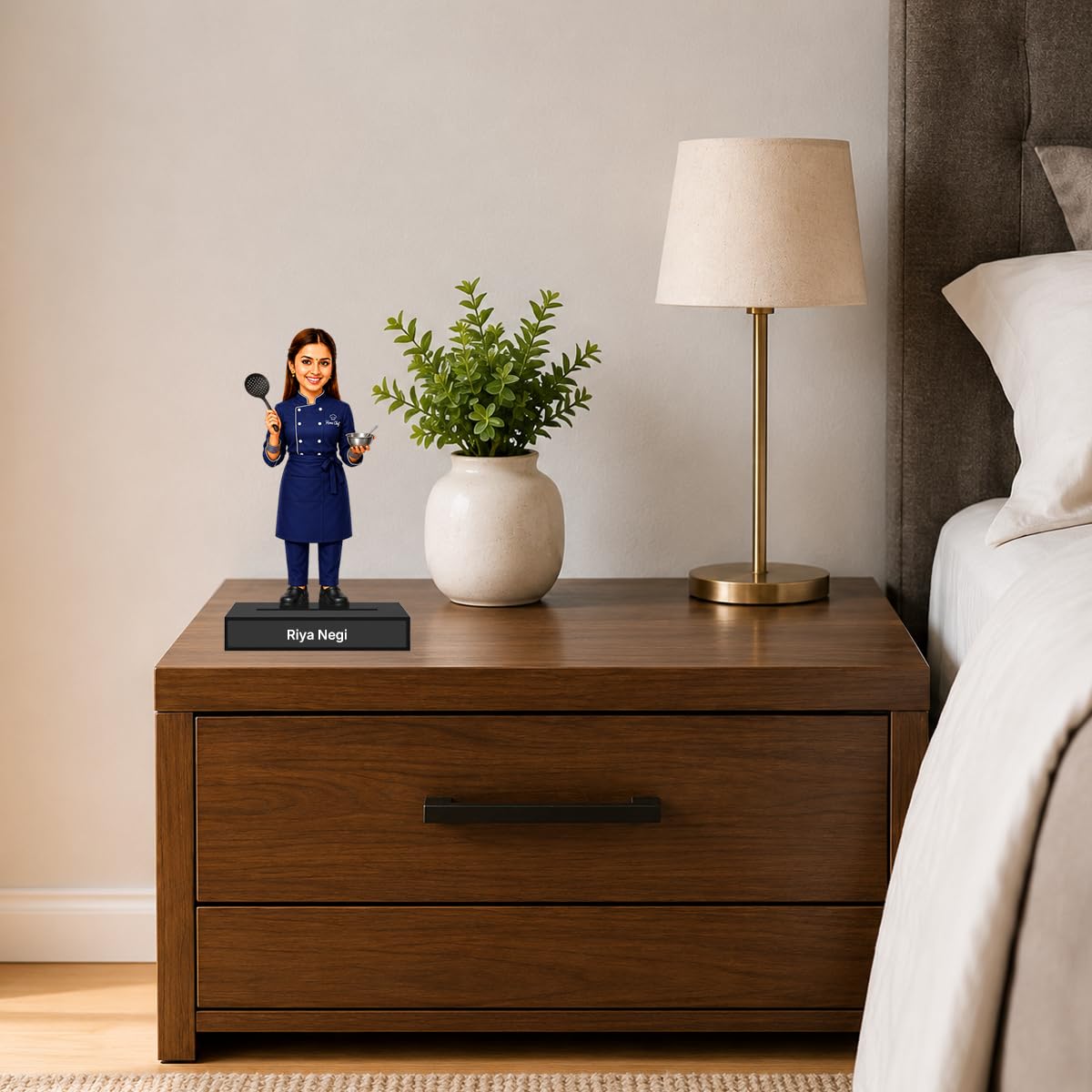 Personalized Home Chef Avataar Stand with Name, Custom Photo Caricature Standee, Cooking-Themed Desk Decor, Personalized Gift for Home Chefs, Food Lovers & Cooking Enthusiasts (CHEF, 7 INCHES)