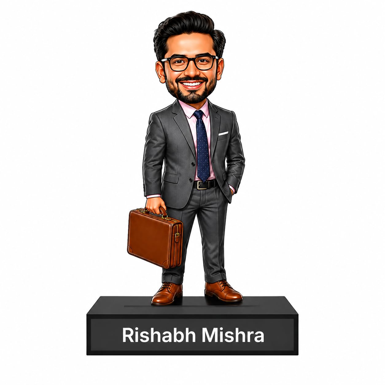 Personalized Corporate Star Avataar Stand with Name, Custom Photo Caricature Standee, Business Professional Desk Decor, Personalized Gift for Managers, Executives, Entrepreneurs & Corporate Professionals (BUSINESS MAN, 7 INCHES)