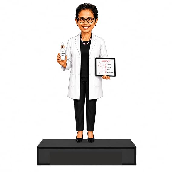 Personalized Skin Expert Avataar Stand with Name, Custom Photo Caricature Standee, Dermatologist-Themed Desk Decor, Personalized Gift for Dermatologists, Skin Specialists & Healthcare Professionals (DERMATOLOGIST, 7 INCHES)