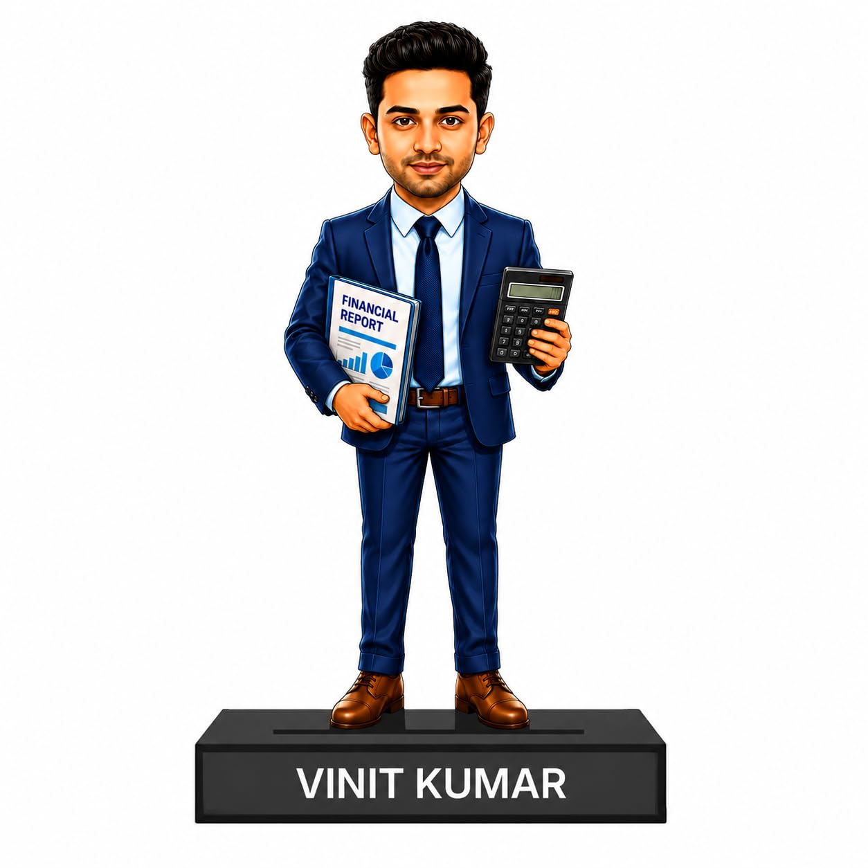 Personalized Finance Pro Avataar Stand with Name, Custom Photo Caricature Standee, Finance & Accounting-Themed Desk Decor, Personalized Gift for Accountants, CAs, Auditors & Finance Professionals (CHARTED ACCOUNTANT (CA), 7 INCHES)
