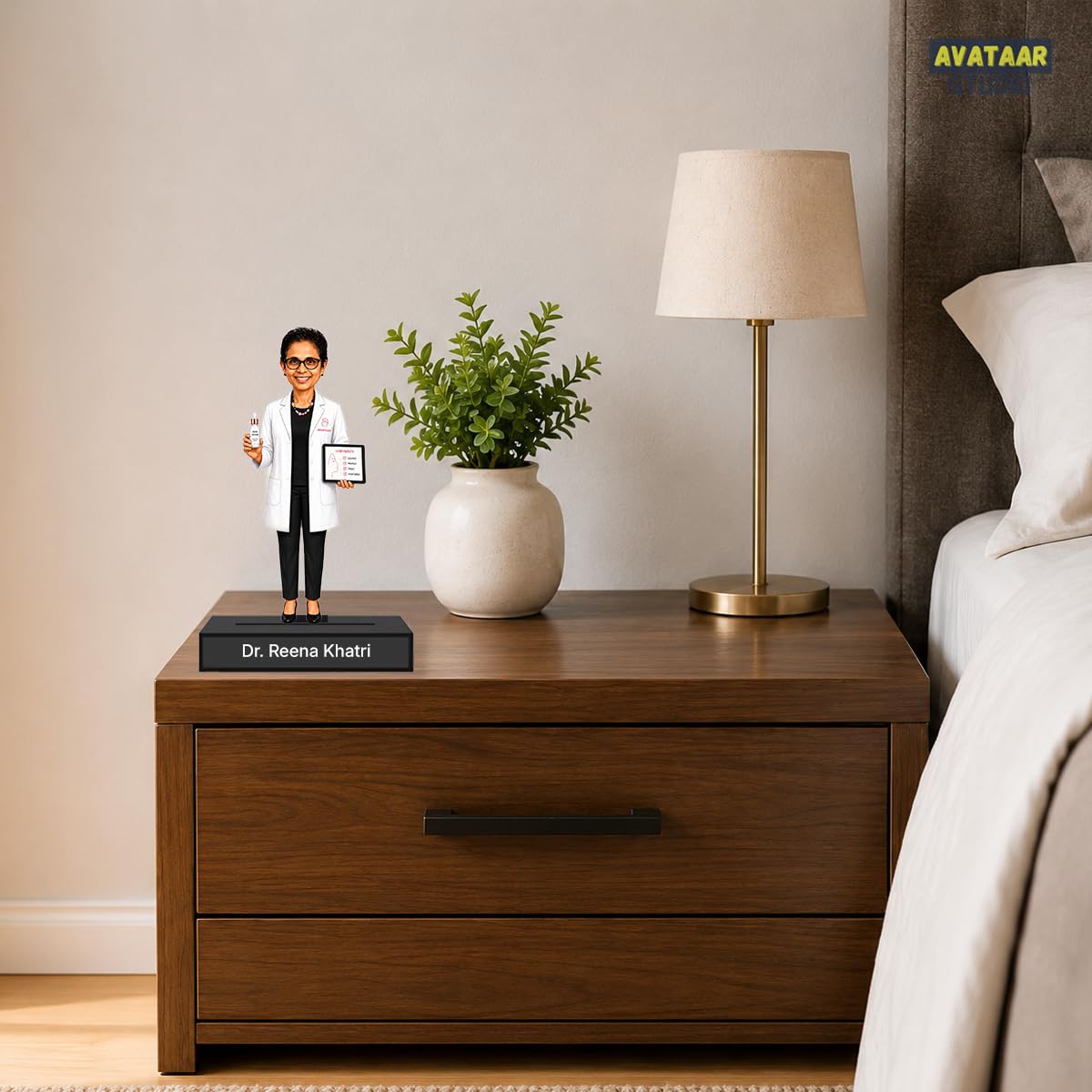 Personalized Skin Expert Avataar Stand with Name, Custom Photo Caricature Standee, Dermatologist-Themed Desk Decor, Personalized Gift for Dermatologists, Skin Specialists & Healthcare Professionals (DERMATOLOGIST, 7 INCHES)