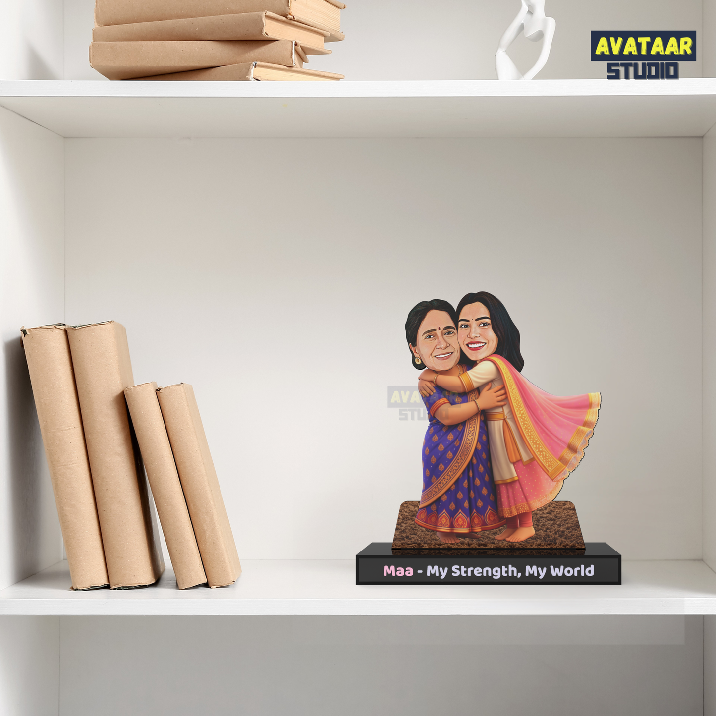 Maa – My Strength My World Avataar Stand – Personalized Mother Daughter Gift