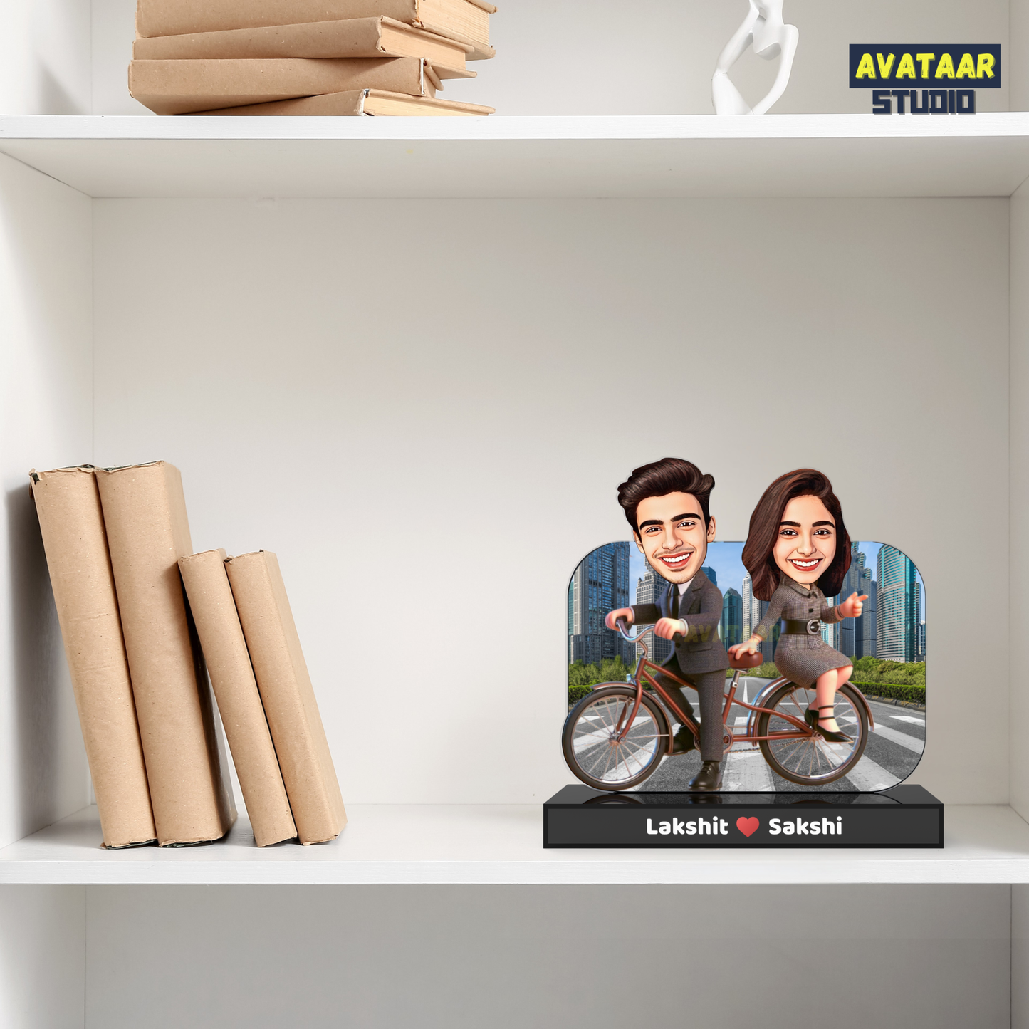 Personalized Bro Sis Avataar Stand – Custom Acrylic Gift for Siblings