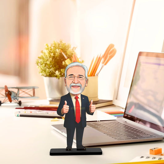 Avataar Studio Personalized Gift for Friends, Sister, Brother, BFF, Girlfriend, Boyfriend Character Caricature Photo Frame Unique Design Customized Gift for Friends & Family (Man in Suit 2)