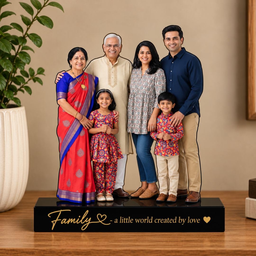 SnapStand Personalised 3D Avatar Standee Photo Frame, MDF & Acrylic, Custom Mini Figure for Couple, Anniversary, Birthday, Wedding Gifts