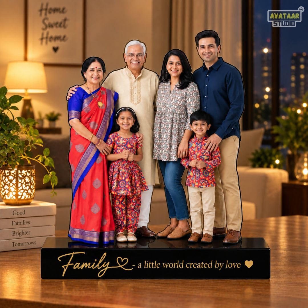 SnapStand Personalised 3D Avatar Standee Photo Frame, MDF & Acrylic, Custom Mini Figure for Couple, Anniversary, Birthday, Wedding Gifts