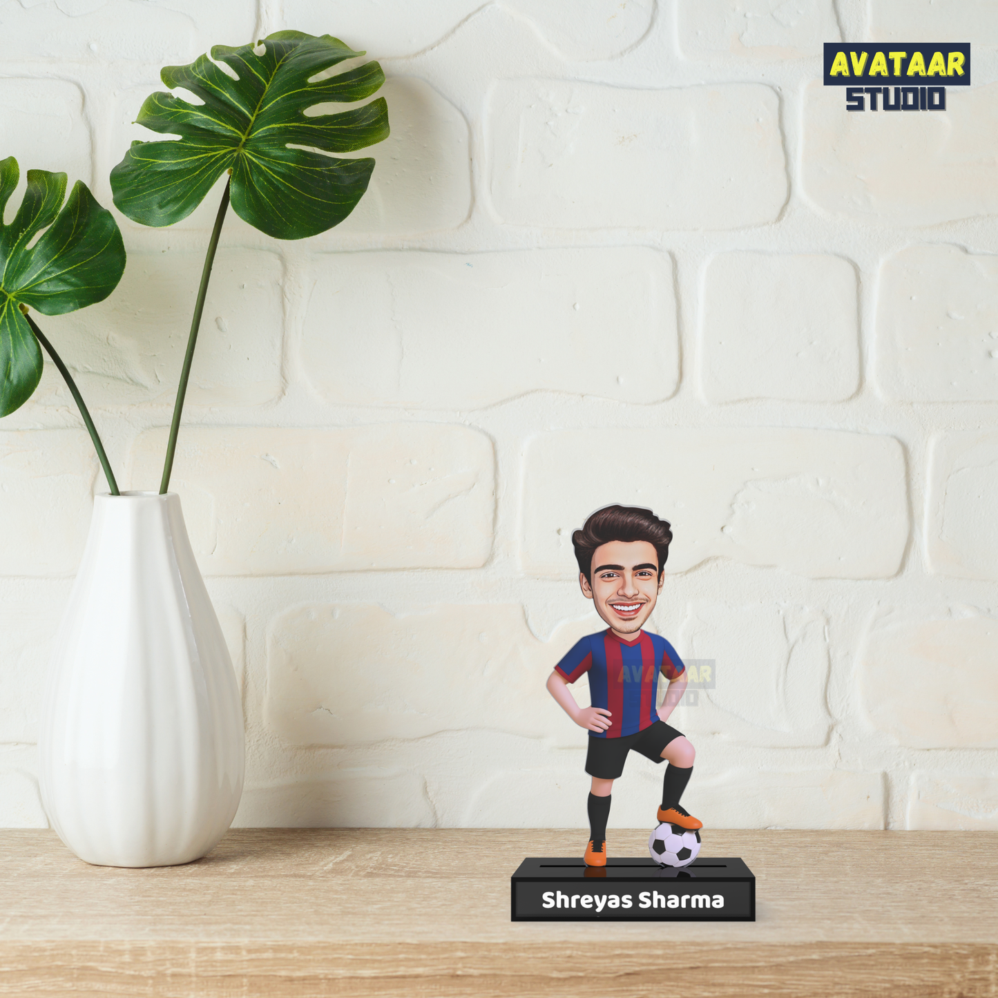 Personalized Footballer Caricature Avataar Stand – Personalized Premium Acrylic Gift with Name