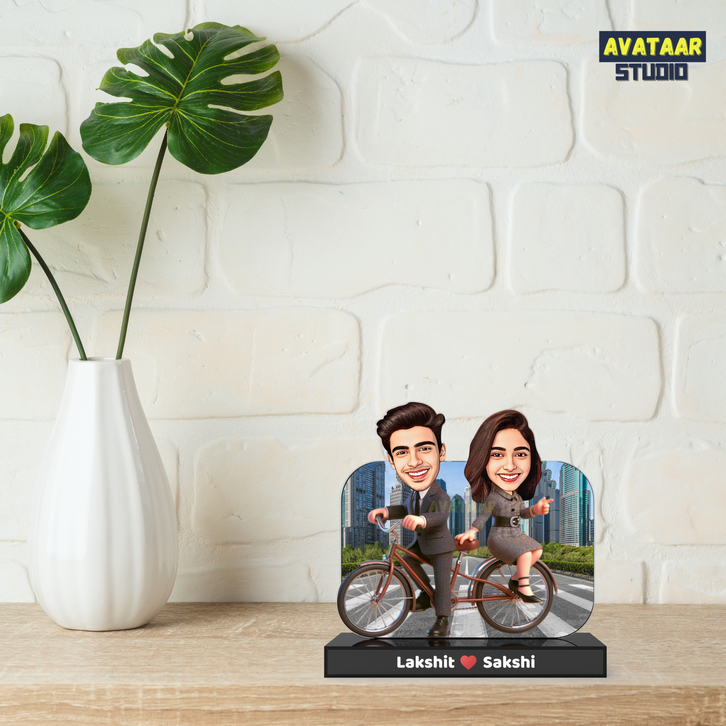 Personalized Bro Sis Avataar Stand – Custom Acrylic Gift for Siblings