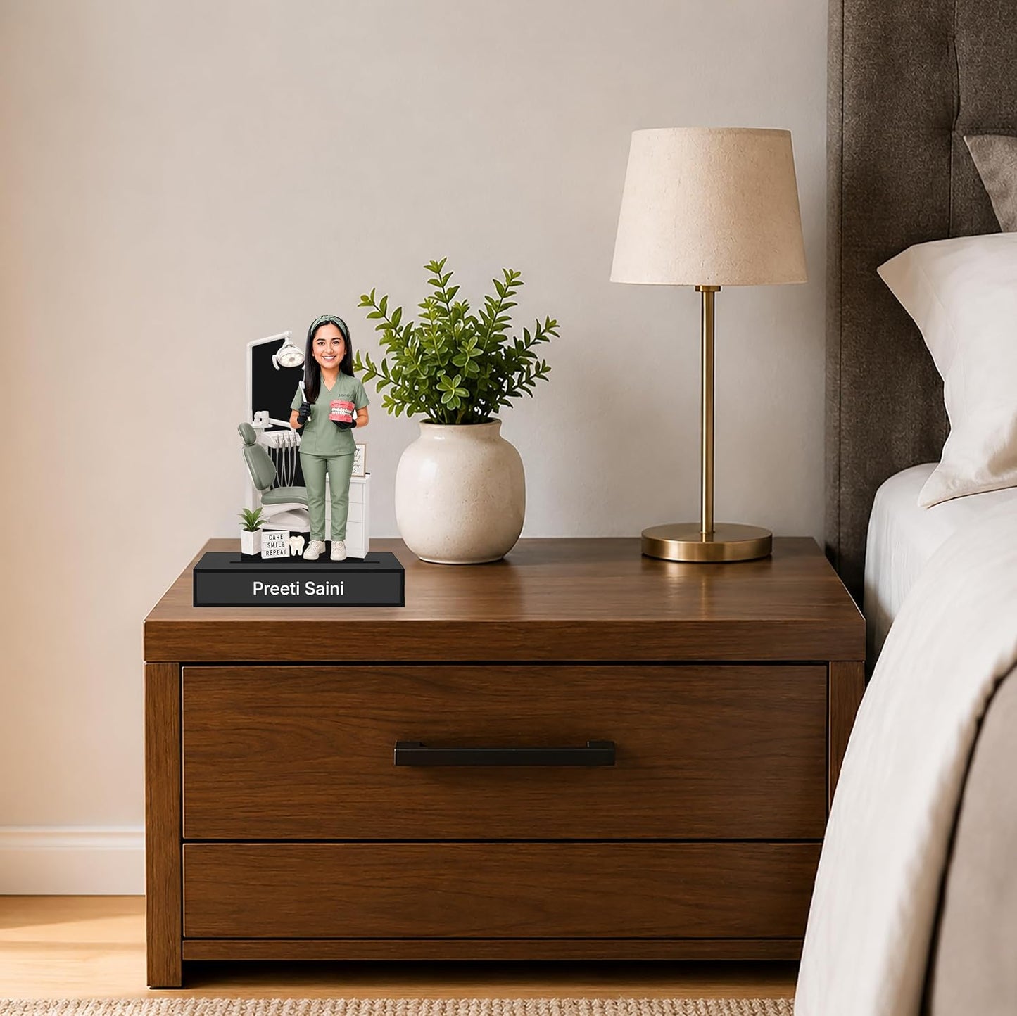 Personalized Smile Maker Avataar Stand with Name, Custom Photo Caricature Standee, Dentist-Themed Desk Decor, Personalized Gift for Dentists, Dental Students & Dental Clinic Professionals (DENTIST, 7 INCHES)