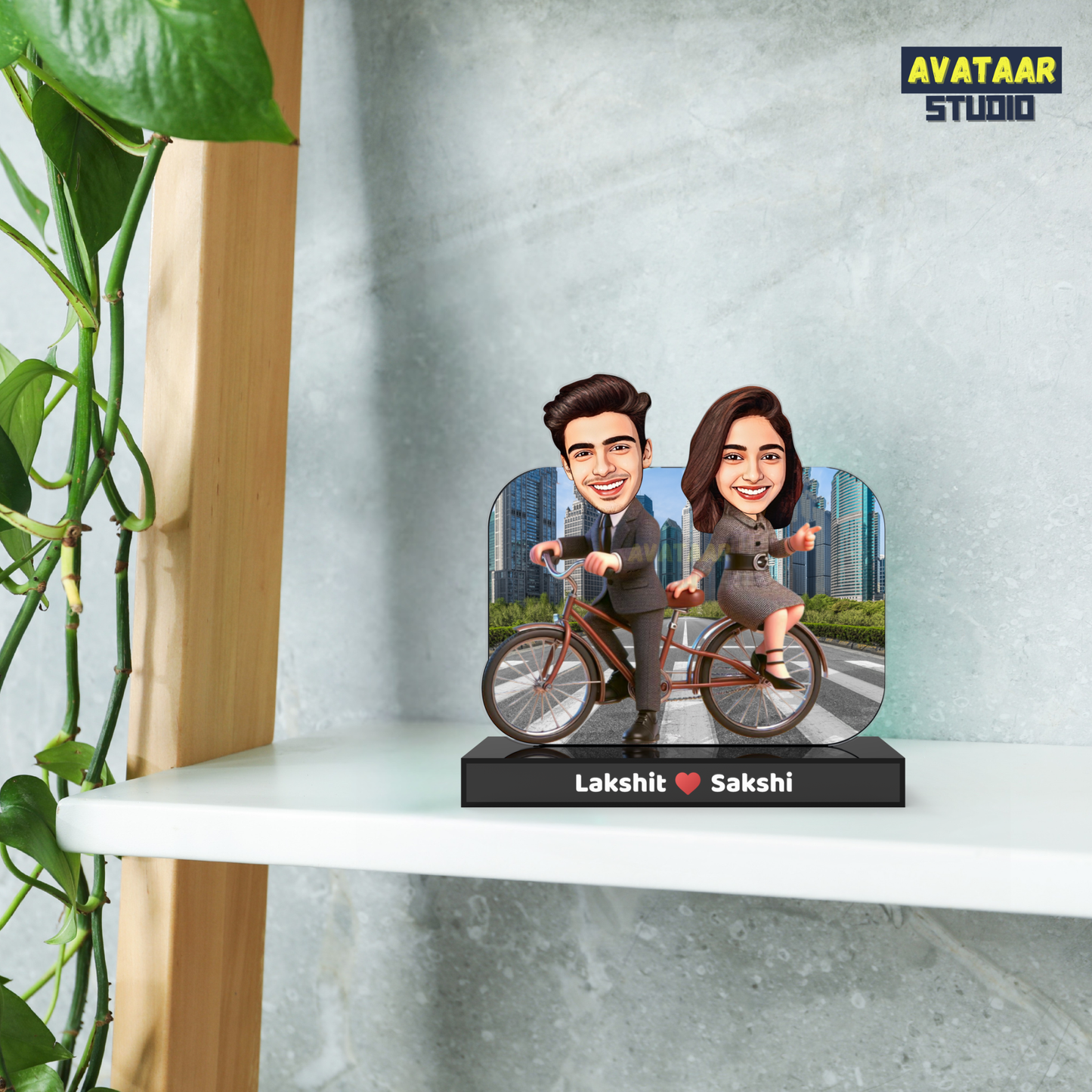 Personalized Bro Sis Avataar Stand – Custom Acrylic Gift for Siblings