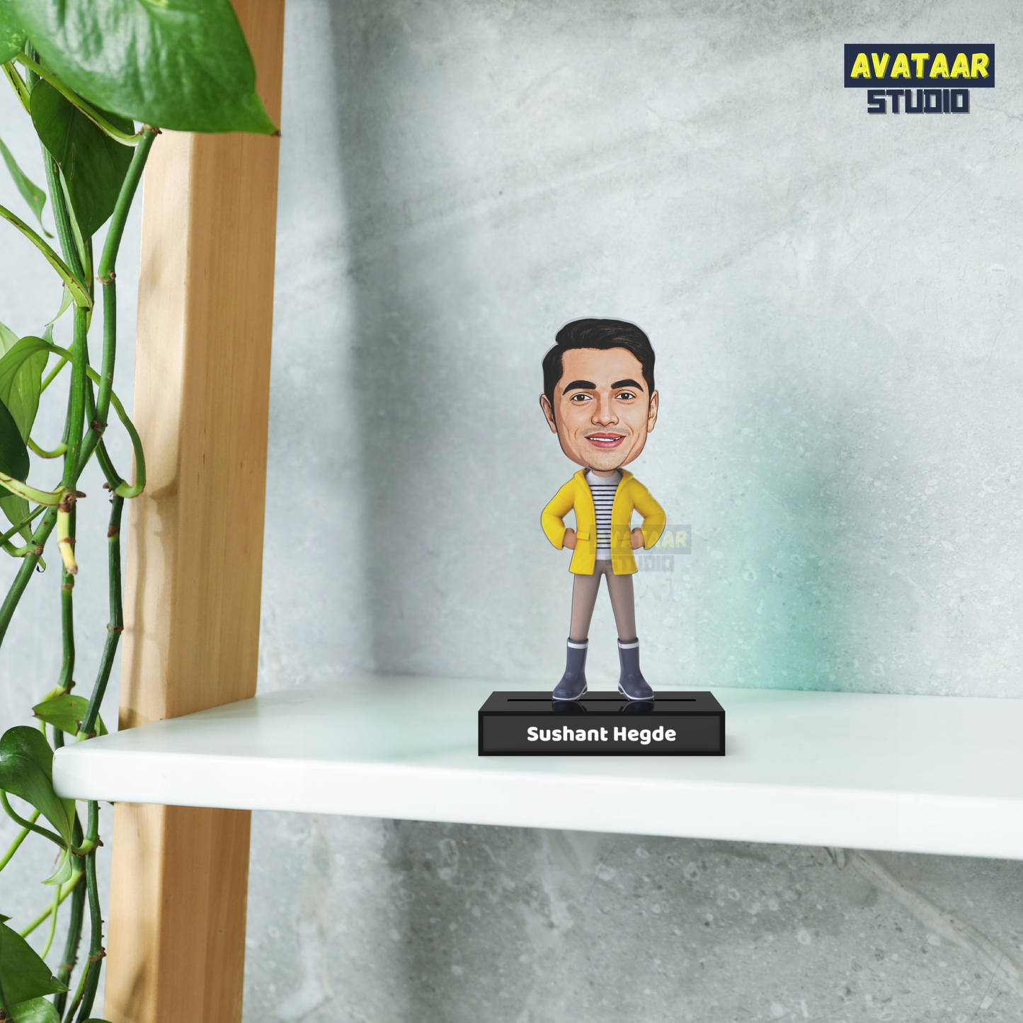 Personalized  Boy Avataar Stand – Custom Acrylic Avataar with Name