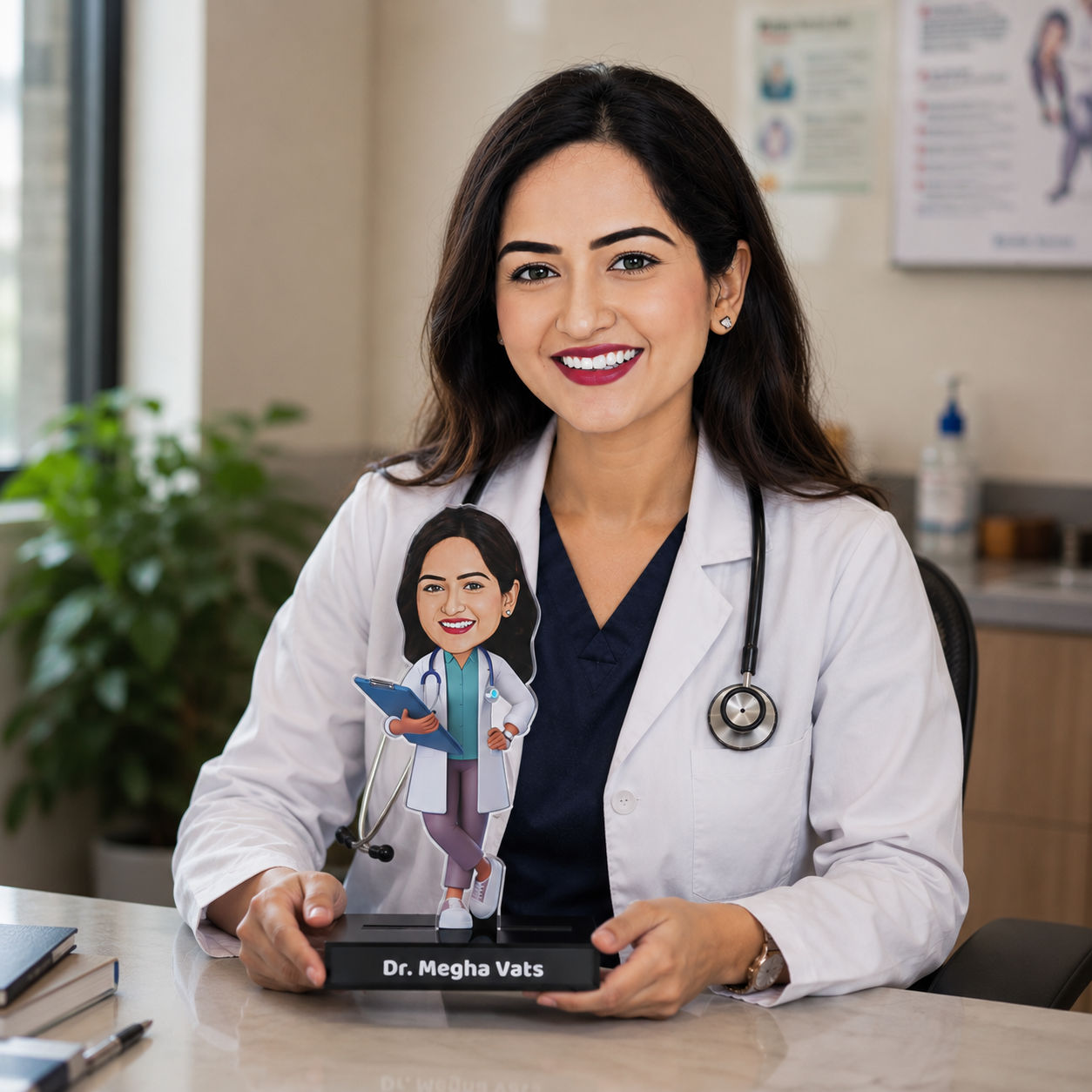 Doctor Avataar Acrylic Stande – Personalized Medical Professional Desk Name Stand